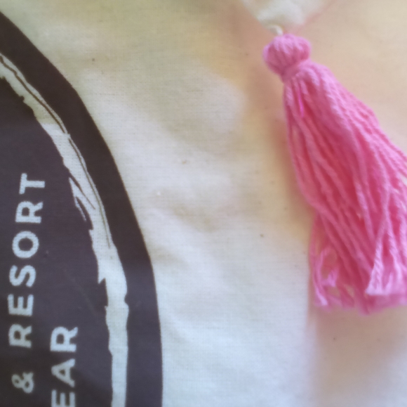 NWOT Coco Rose beach tote tassle bag resort - Picture 5 of 5